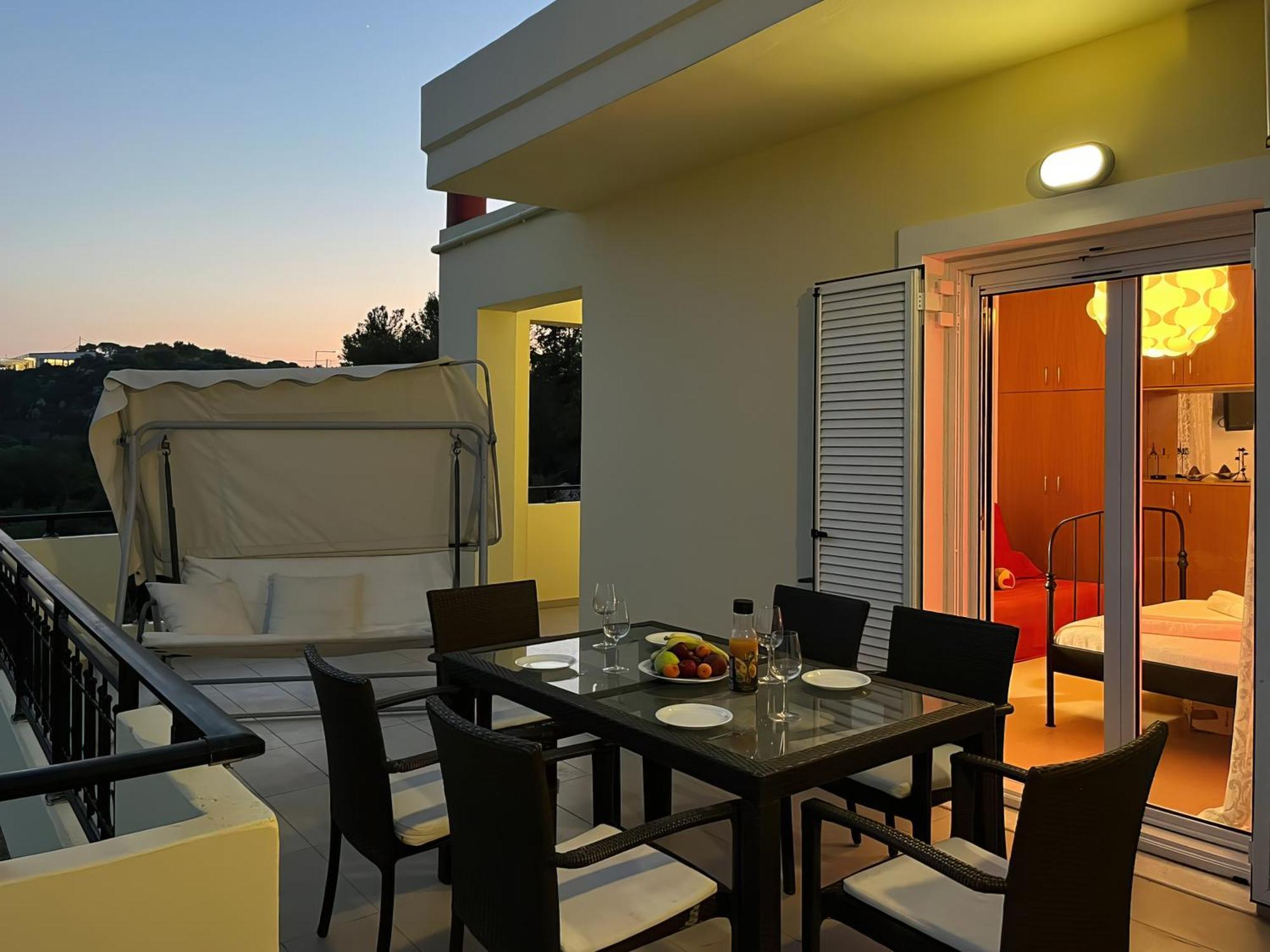 Souda Bay View With Private Pool Near Chania City Exterior photo